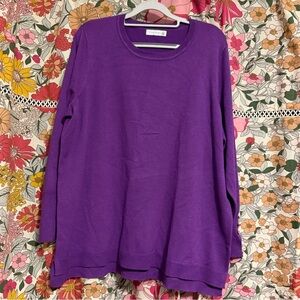 Retrology Purple Women's Sweater 1X